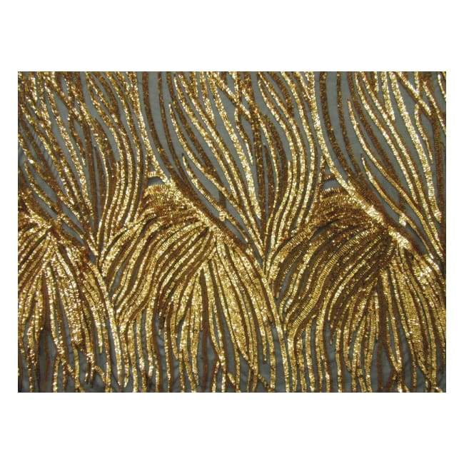 Sequins on Stretch - Gold