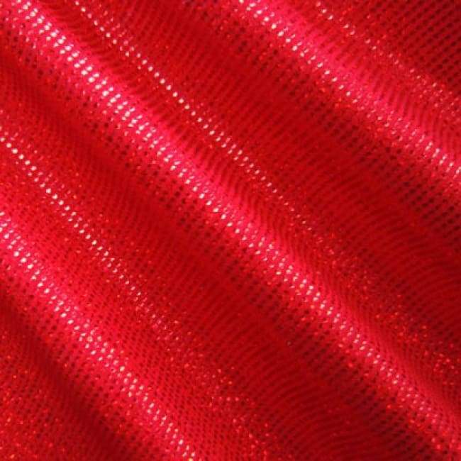 Red Cosplay Holographic Stretch Patent Vinyl Spandex Fabric / Sold