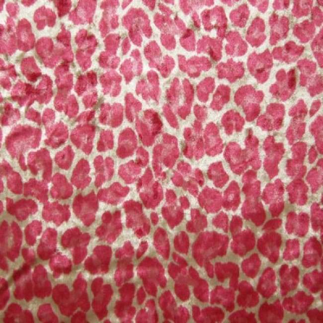 Strawberry Pink Crushed Stretch Velvet Fabric