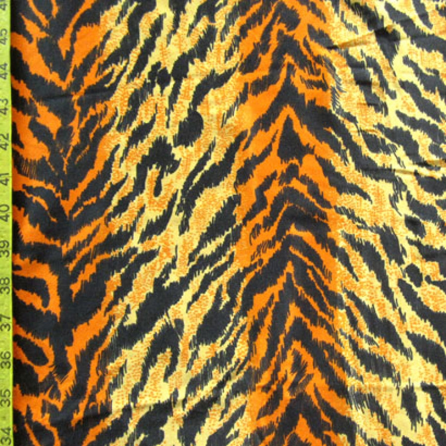 tiger and peacock (large scale) Fabric